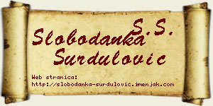 Slobodanka Surdulović vizit kartica